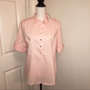 NWT Size L NY & Co Madison Pop Over Stretch Shirt